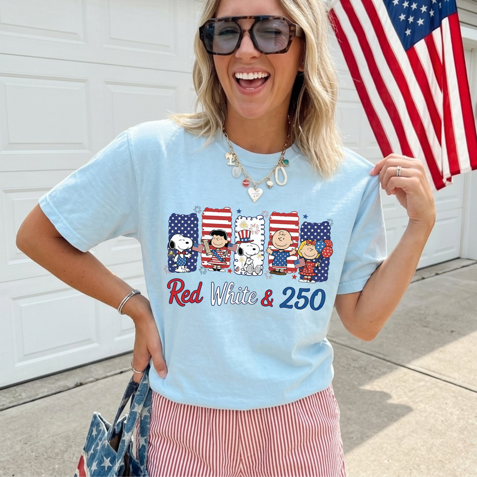 Red White and 250 Anniversary T-shirt