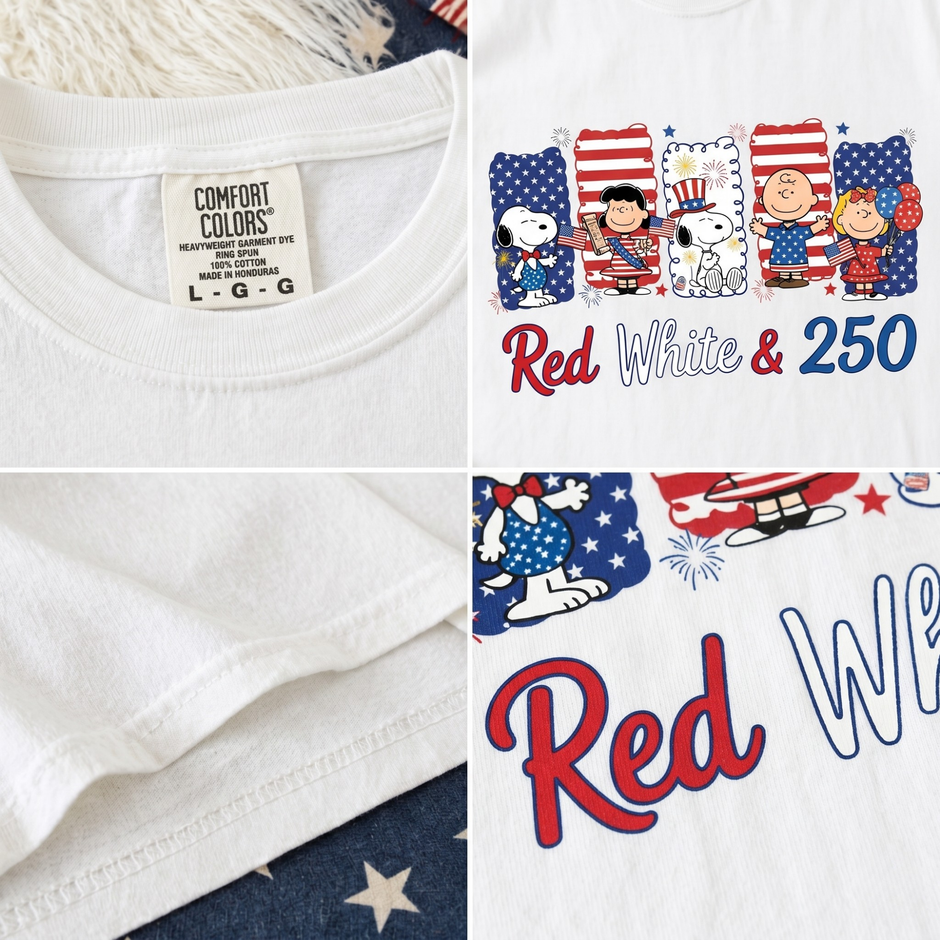Red White and 250 Anniversary T-shirt