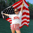 Patriotic Mama Red White Blue Stars T-shirt