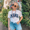 Patriotic Mama Red White Blue Stars T-shirt