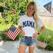 Patriotic Mama Red White Blue Stars T-shirt