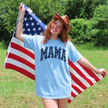 Patriotic Mama Red White Blue Stars T-shirt