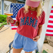 Patriotic Mama Red White Blue Stars T-shirt