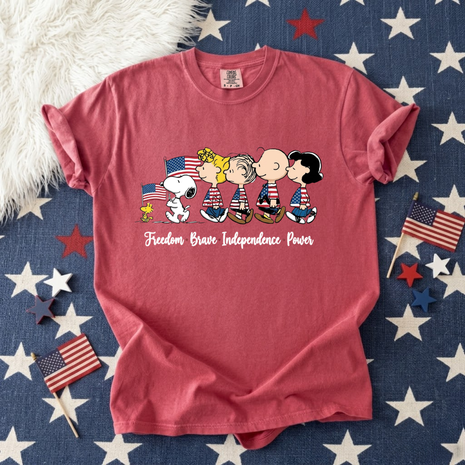 America Freedom Brave Independence Power T-shirt