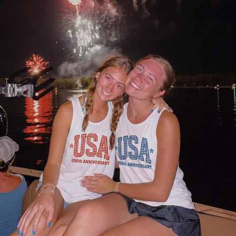 USA 250th Anniversary Gingham Tank Top