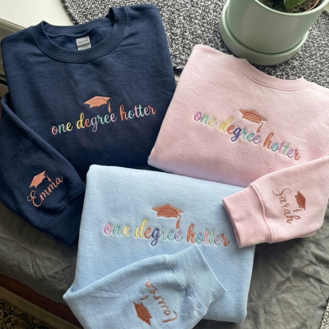 Personalized Embroidered One Degree Hotter Sweatshirt