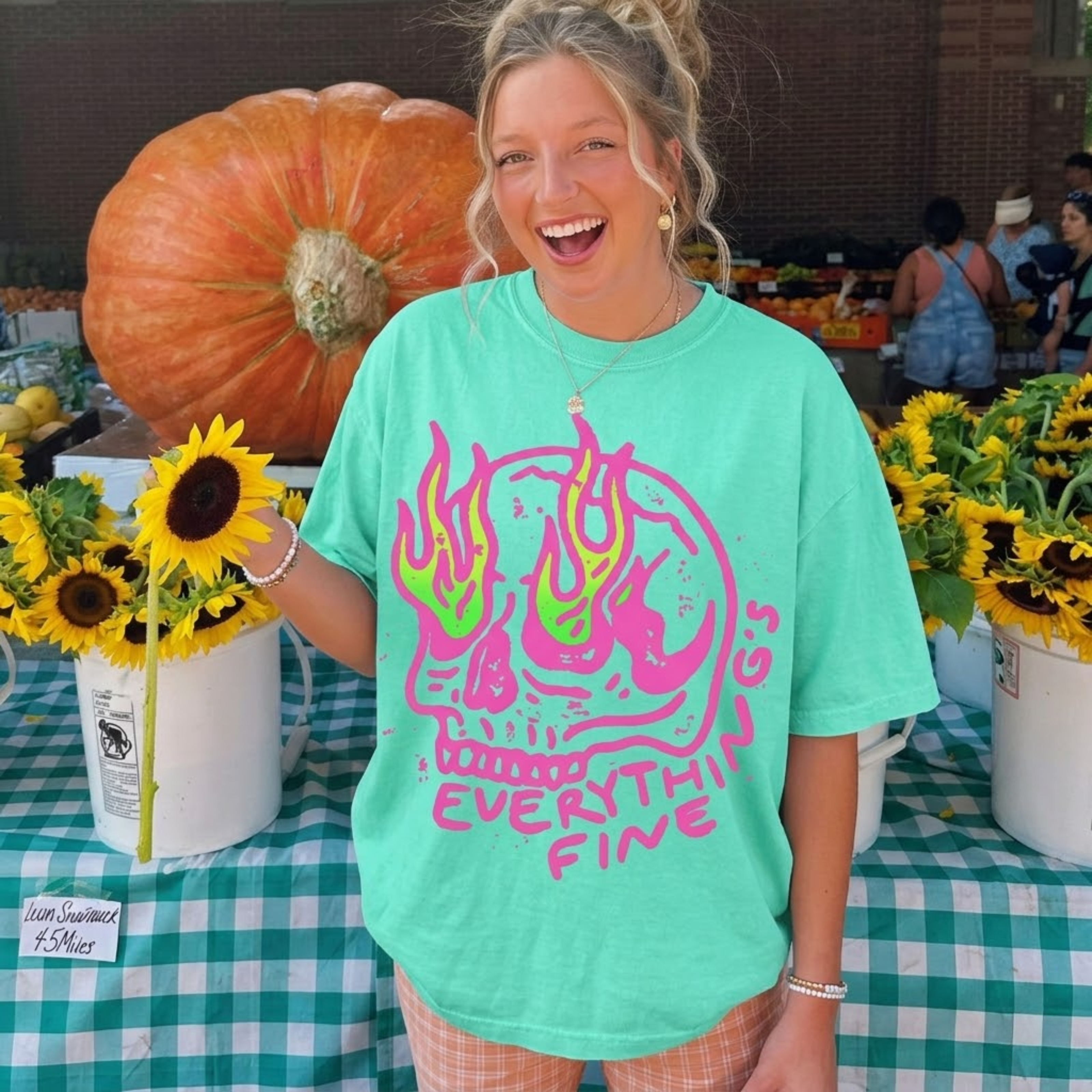 Everything Is Fine Neon Summer T-shirt