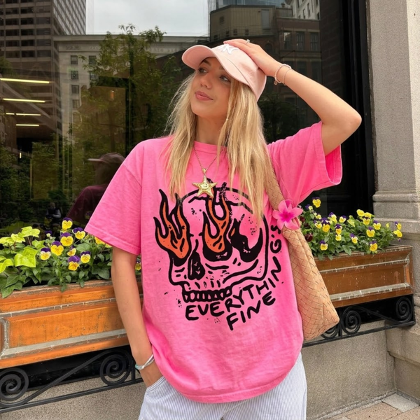 Everything Is Fine Neon Summer T-shirt