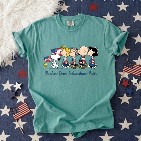 America Freedom Brave Independence Power T-shirt