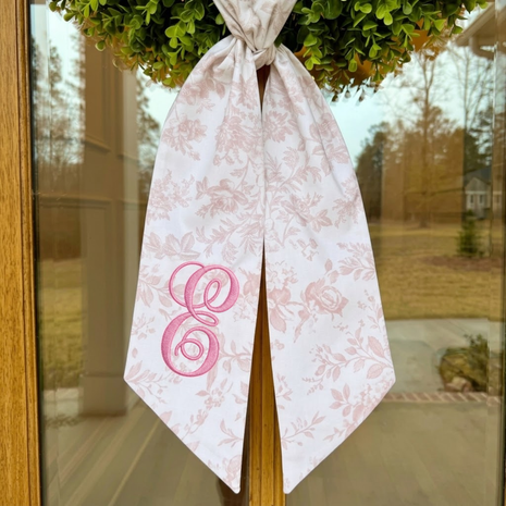 Personalized Multi Seasonal Floral Wreath Sash