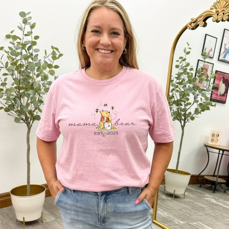 Personalized Mama Bear Graphic T-shirt