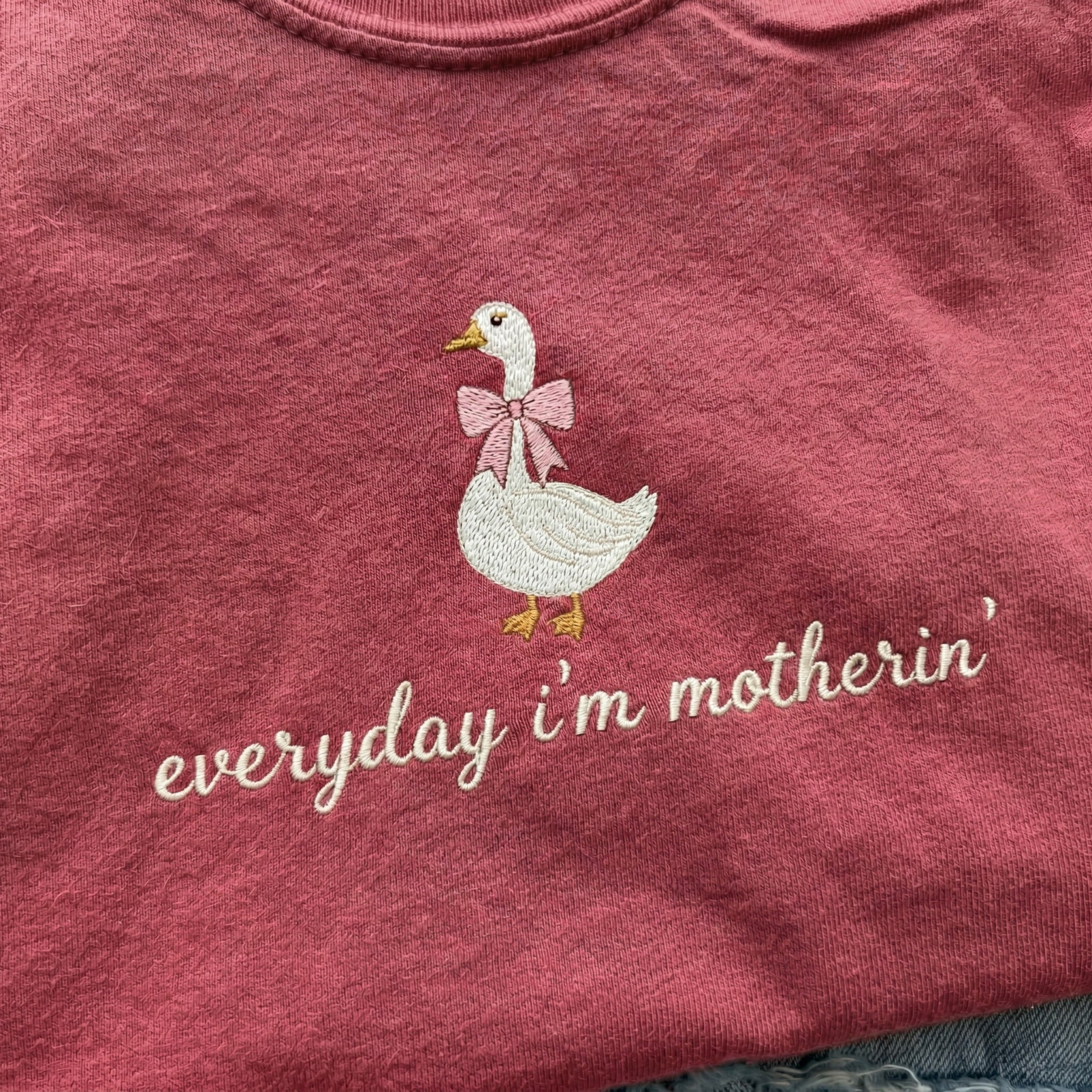 Embroidered Everyday I'm Motherin' T-shirt