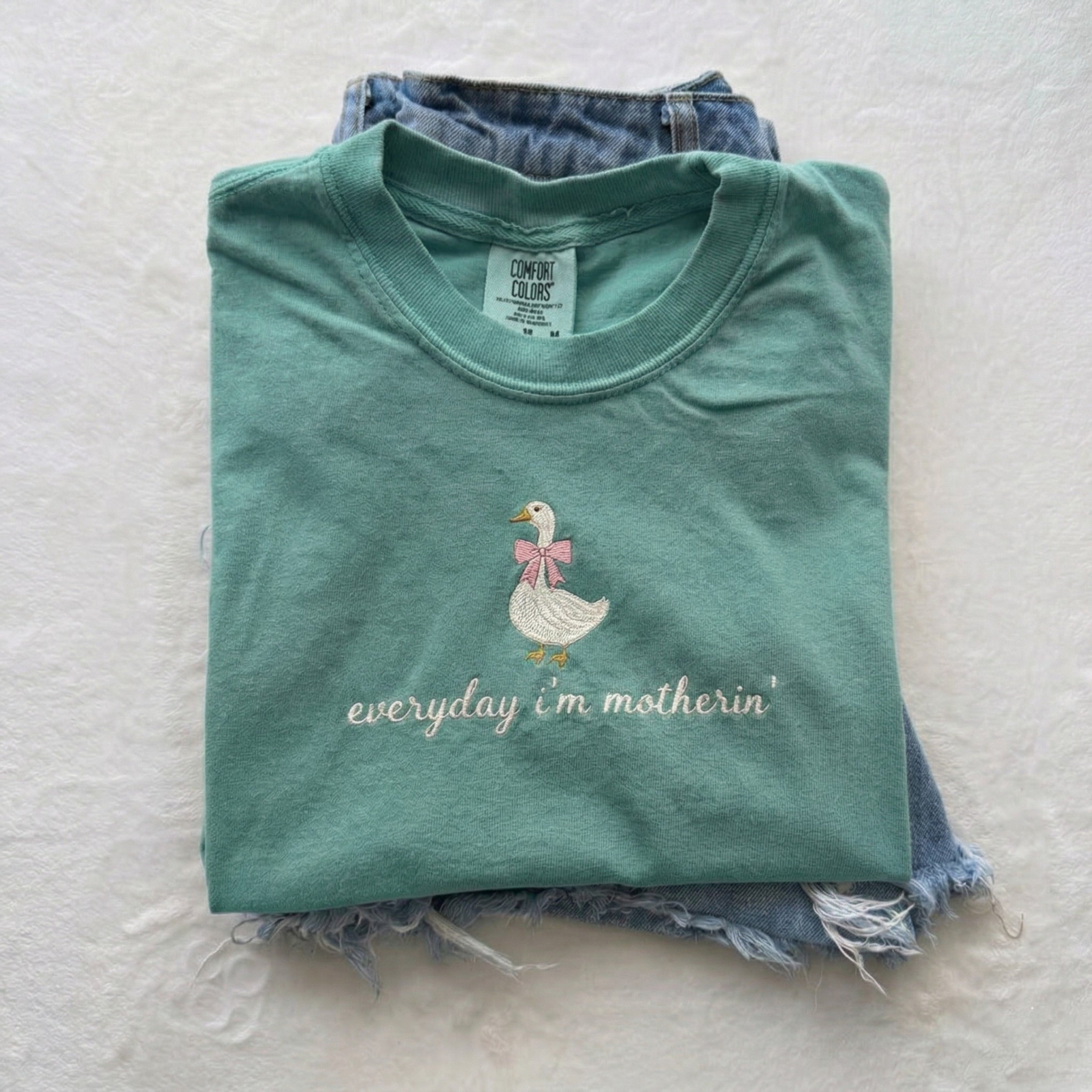 Embroidered Everyday I'm Motherin' T-shirt