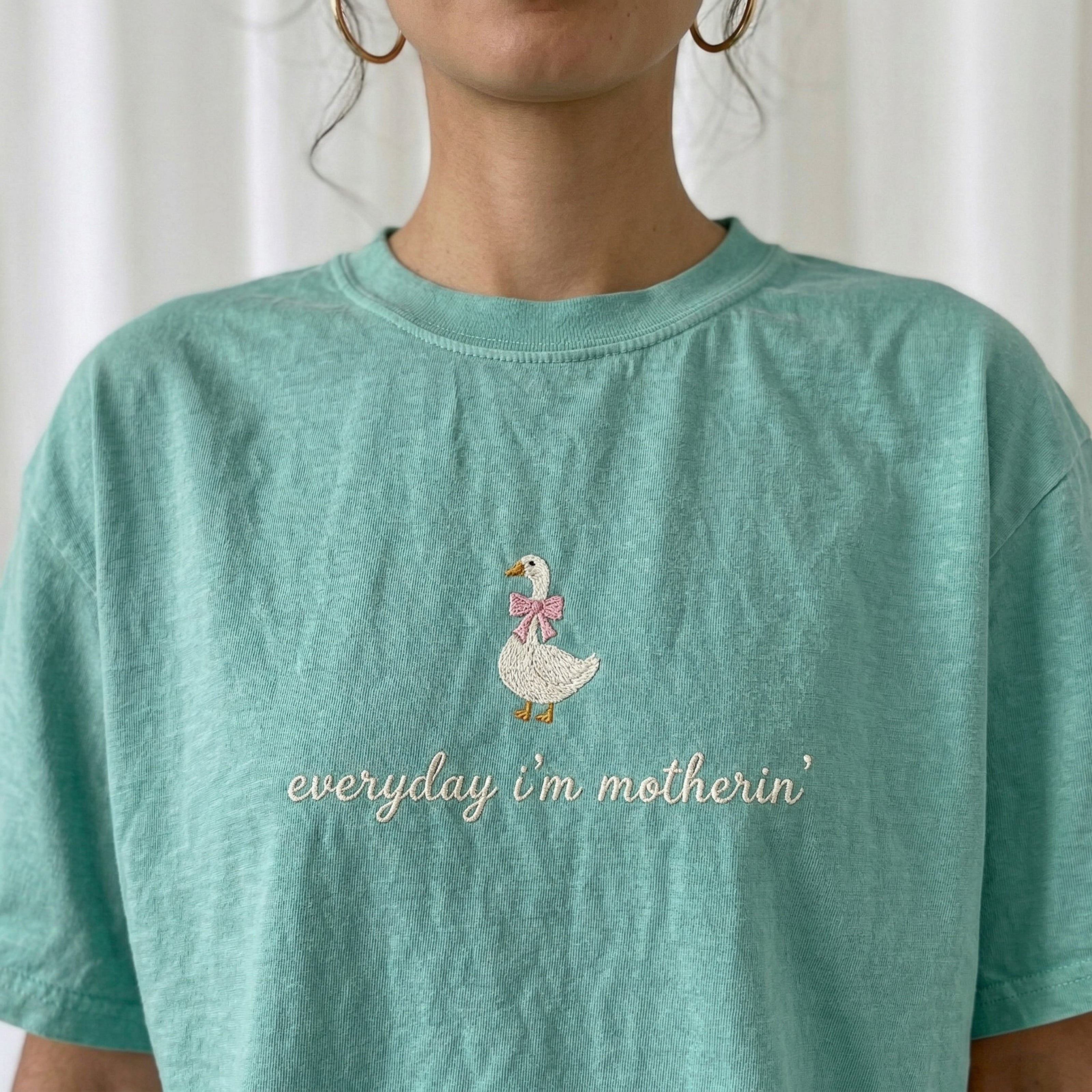 Embroidered Everyday I'm Motherin' T-shirt