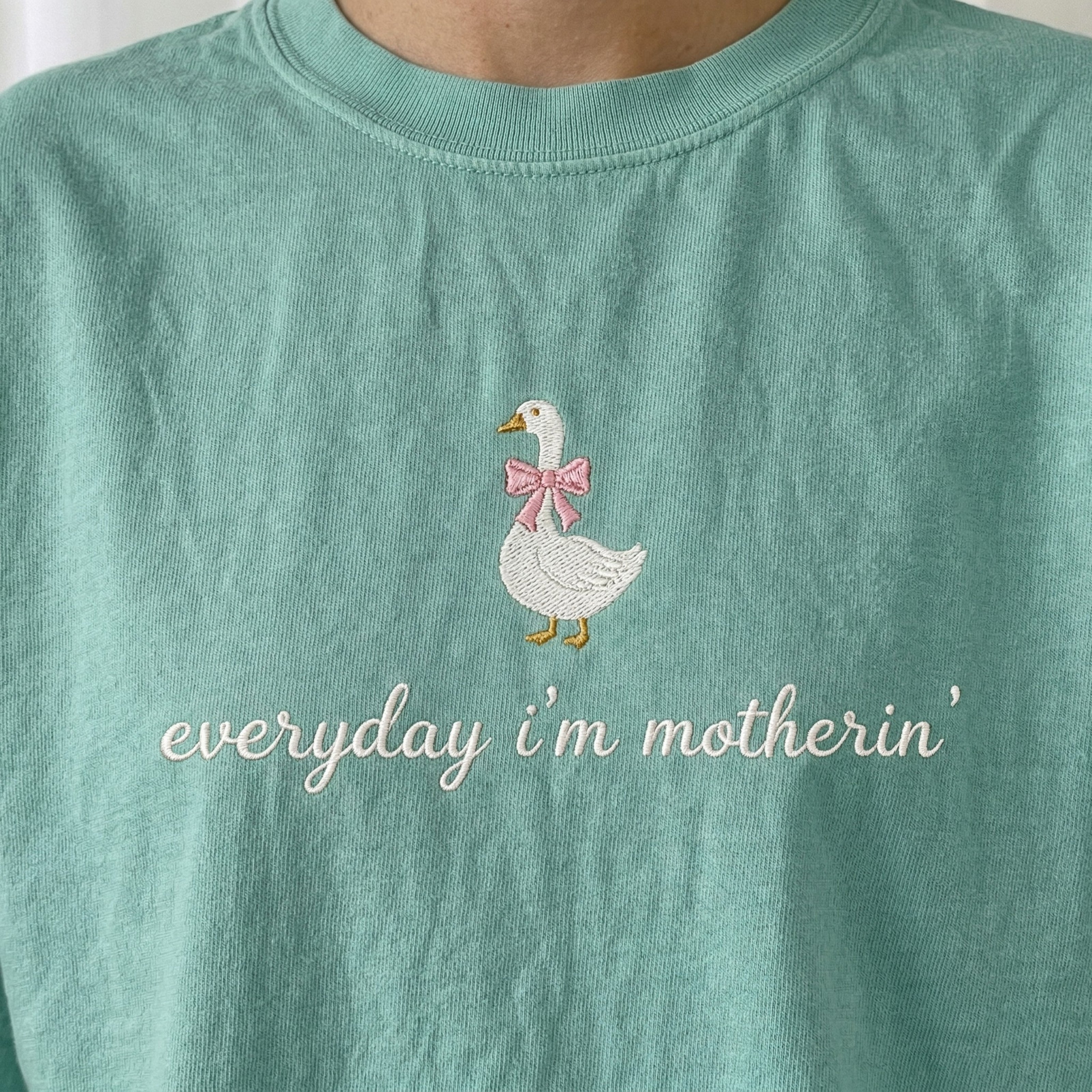 Embroidered Everyday I'm Motherin' T-shirt