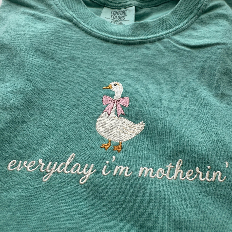 Embroidered Everyday I'm Motherin' T-shirt