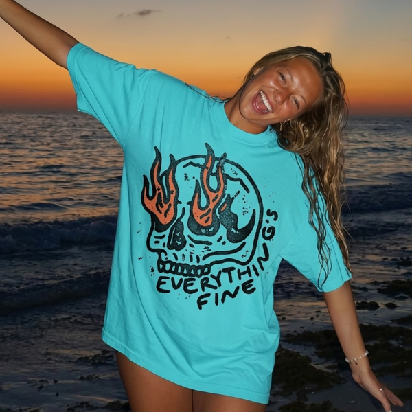 Everything Is Fine Neon Summer T-shirt