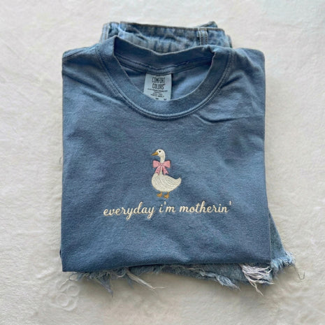 Embroidered Everyday I'm Motherin' T-shirt