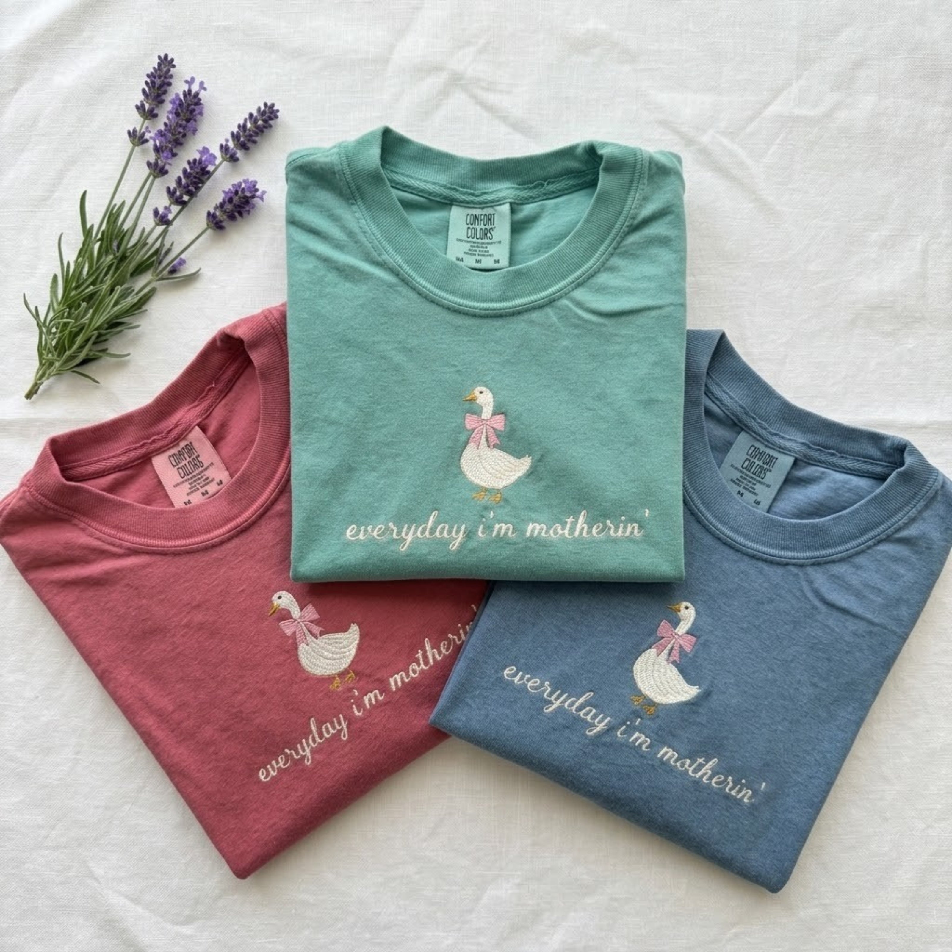 Embroidered Everyday I'm Motherin' T-shirt