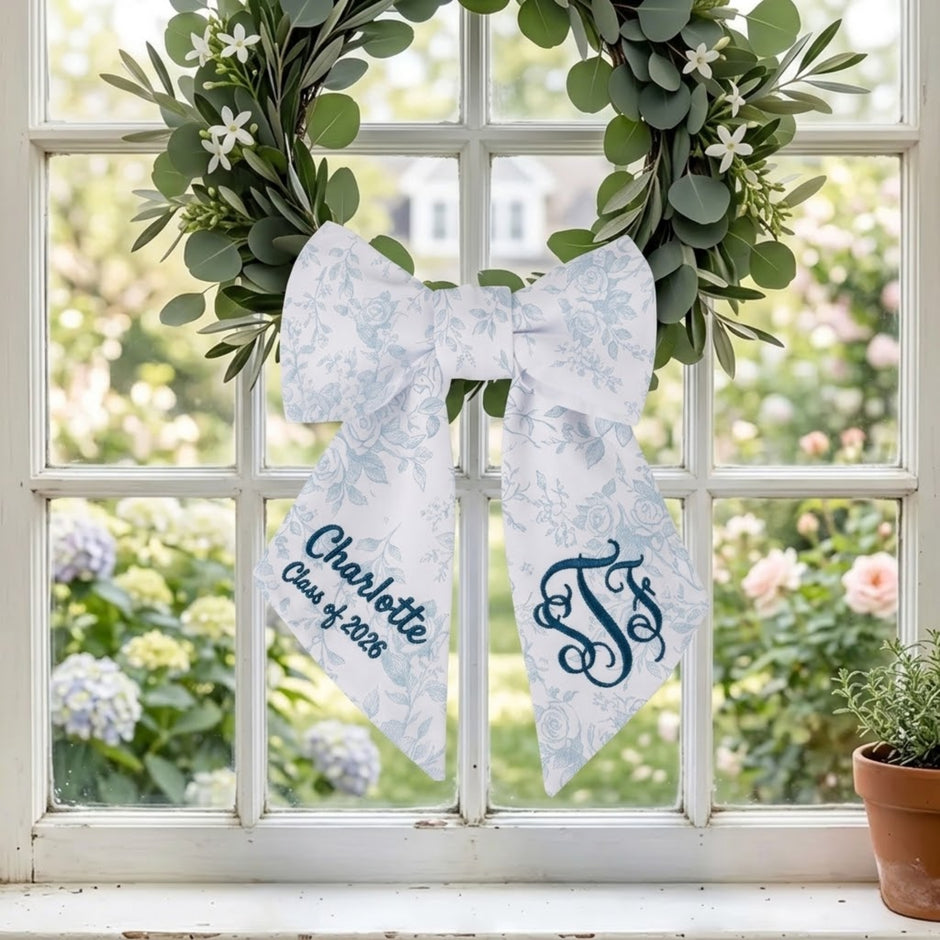 Personalized Graduation Bouquet Sash Custom Name Ribbon