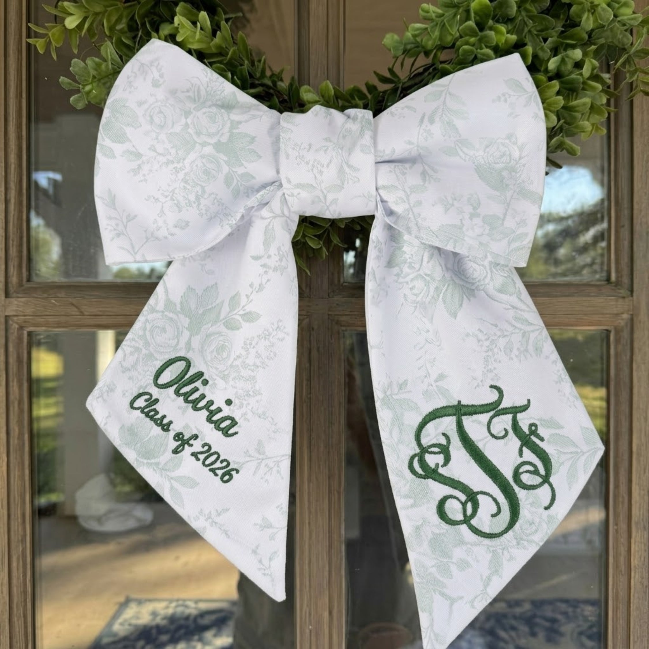 Personalized Graduation Bouquet Sash Custom Name Ribbon