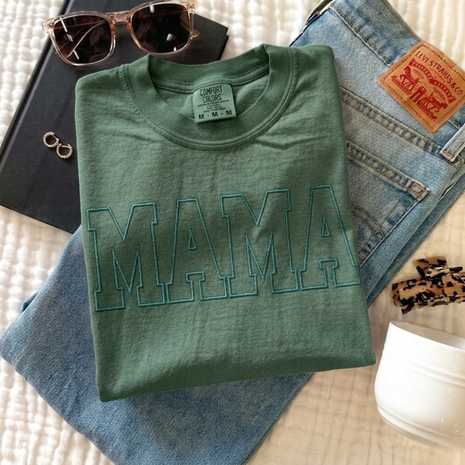 Embroidered Mama Gift Comfort T-shirt