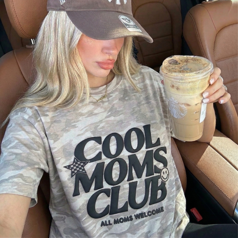 PUFF Camo Cool Moms Club T-shirt