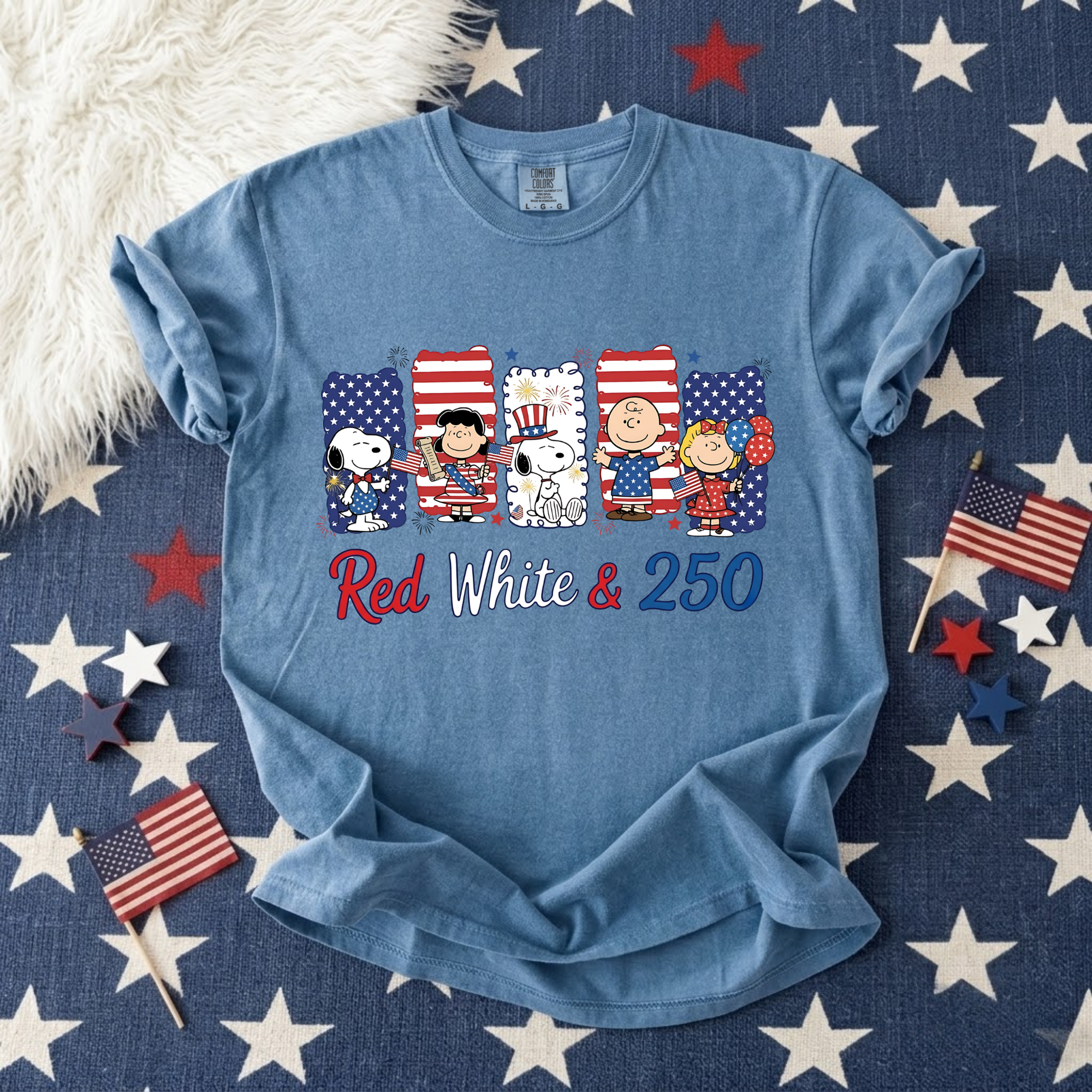 Red White and 250 Anniversary T-shirt