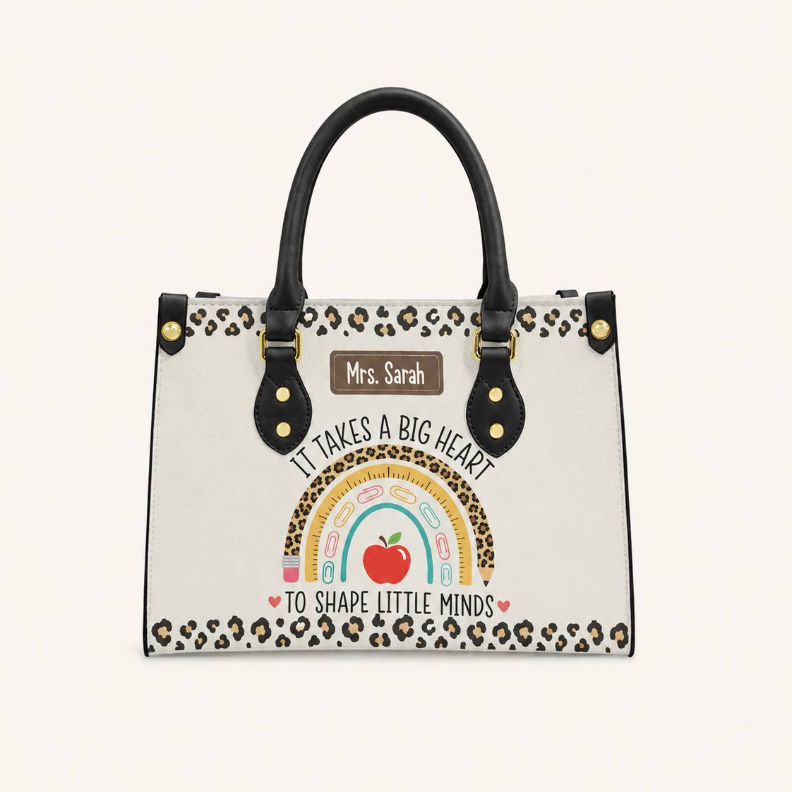 Personalized It Takes A Big Heart Teacher Handbag