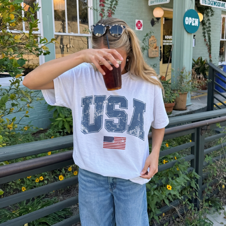 Vintage USA Flag 4th of July T-shirt