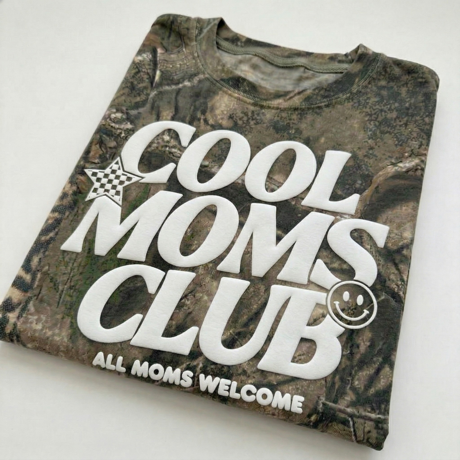 PUFF Camo Cool Moms Club T-shirt