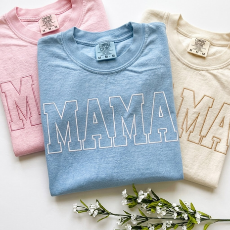 Embroidered Mama Gift Comfort T-shirt
