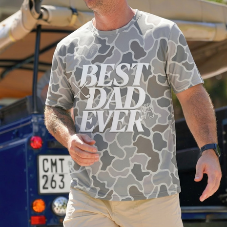 PUFF Classic Camo Best Dad Ever T-shirt
