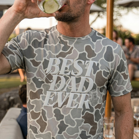PUFF Classic Camo Best Dad Ever T-shirt