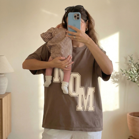 Stylish MOM Varsity T-shirt