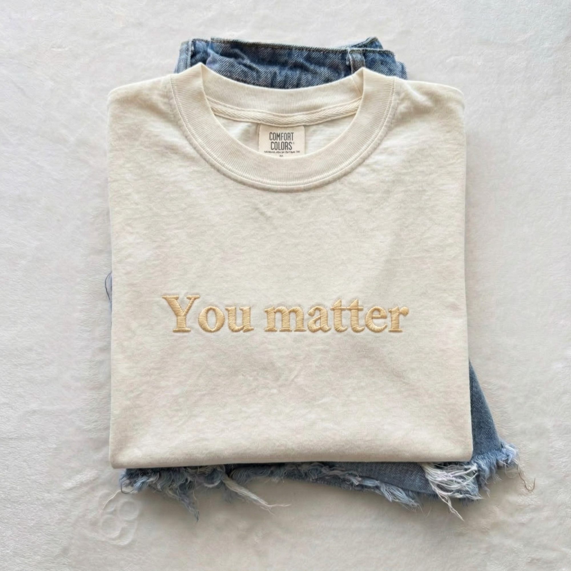 Embroidered You Matter Mama T-shirt
