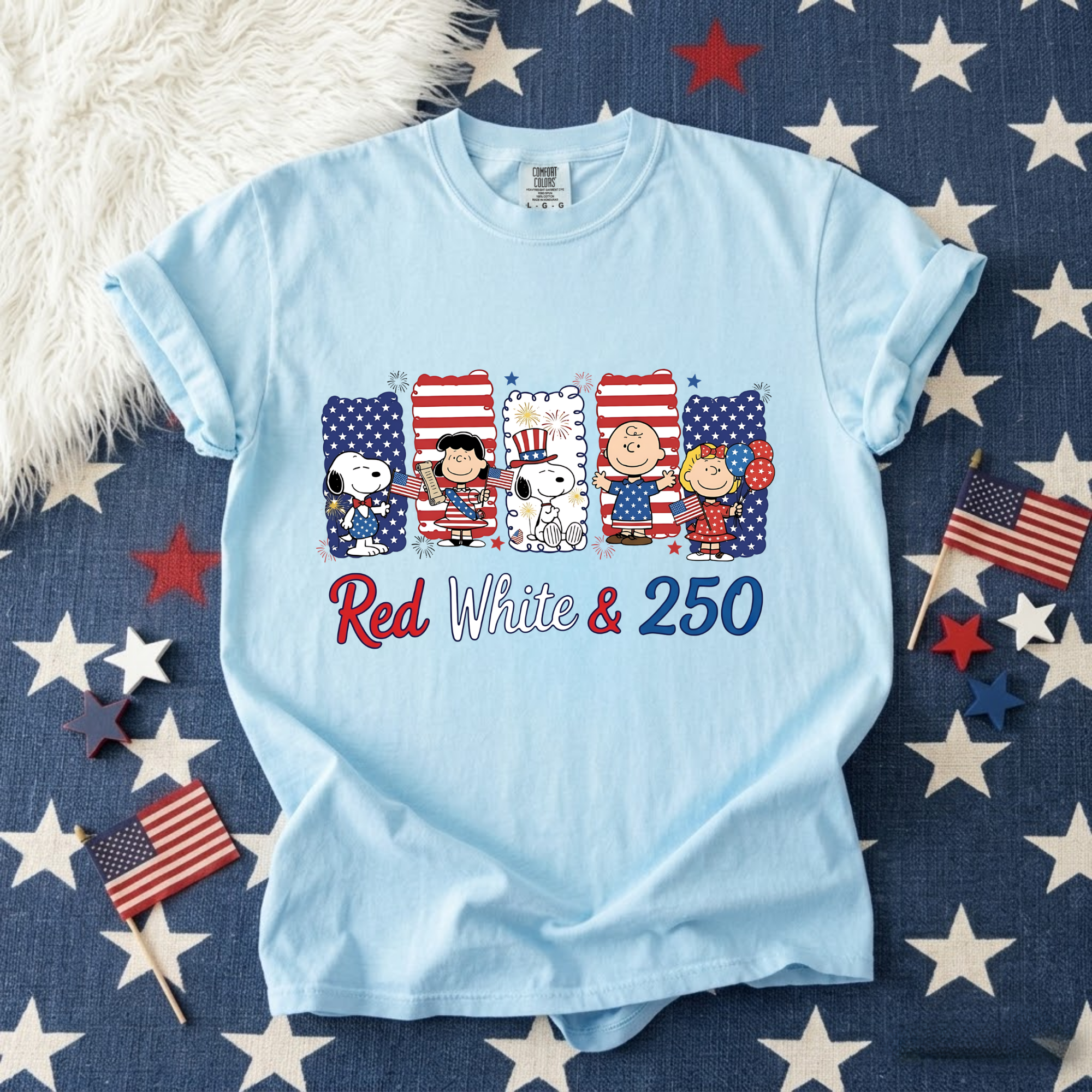 Red White and 250 Anniversary T-shirt