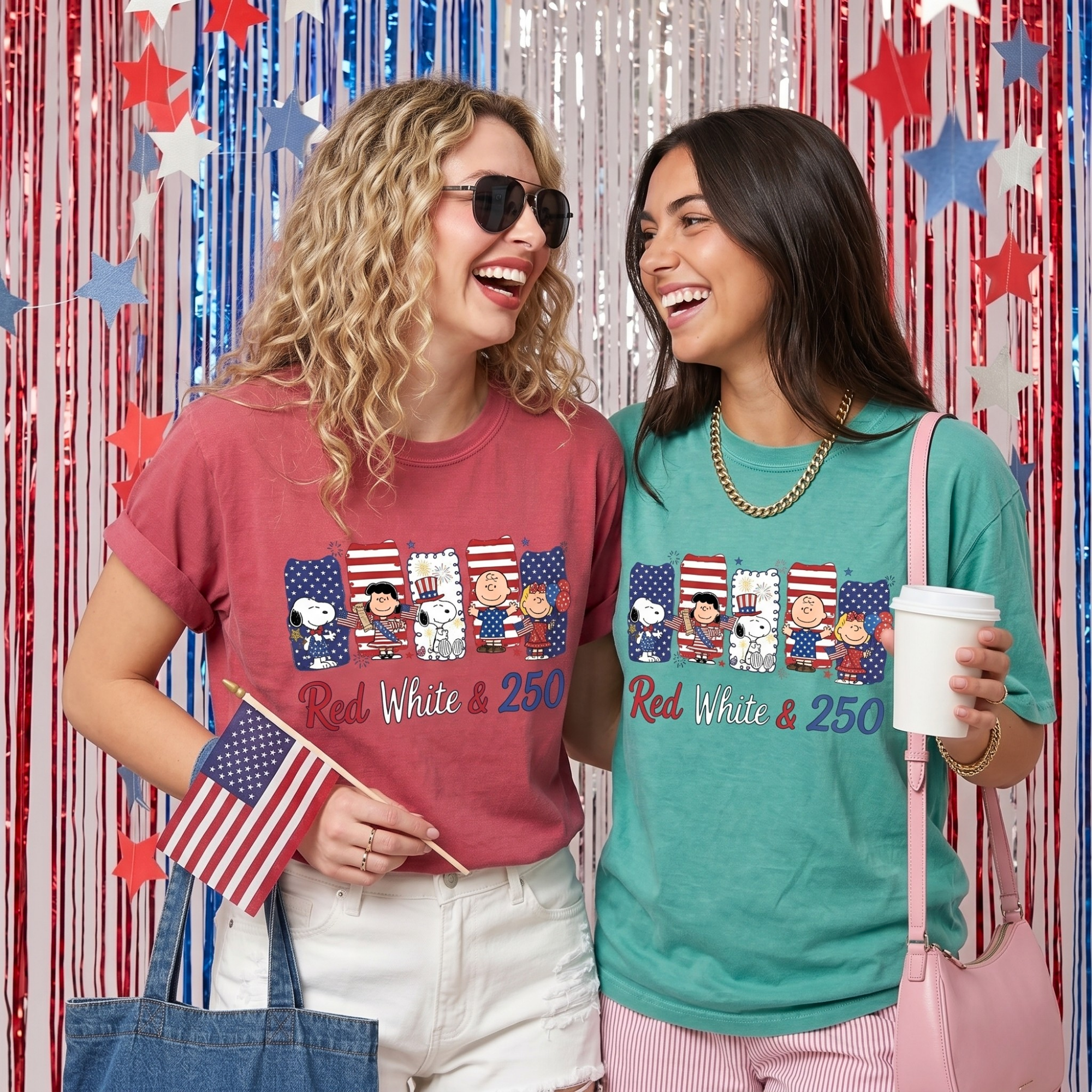 Red White and 250 Anniversary T-shirt