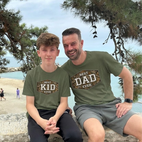 Best Dad Ever Camo Matching T-Shirts