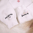 Embroidered Heart Sweatshirt, Keep Yourselft & You Got This Sleeves