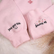 Embroidered Heart Sweatshirt, Keep Yourselft & You Got This Sleeves