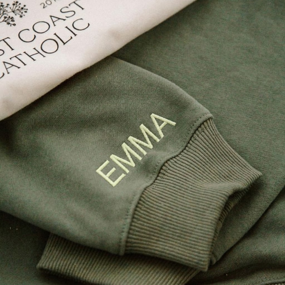 Personalized Embroidered Location Coordinates Sweatshirt