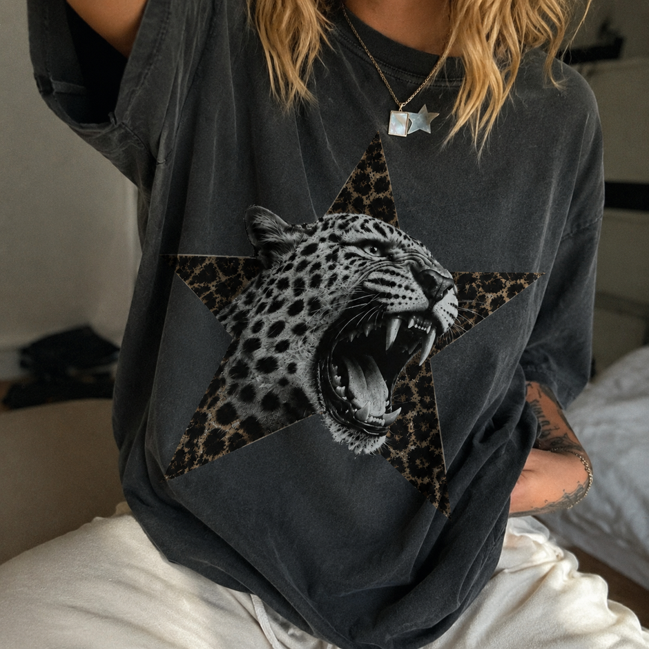 Wild Leopard Star T-Shirt