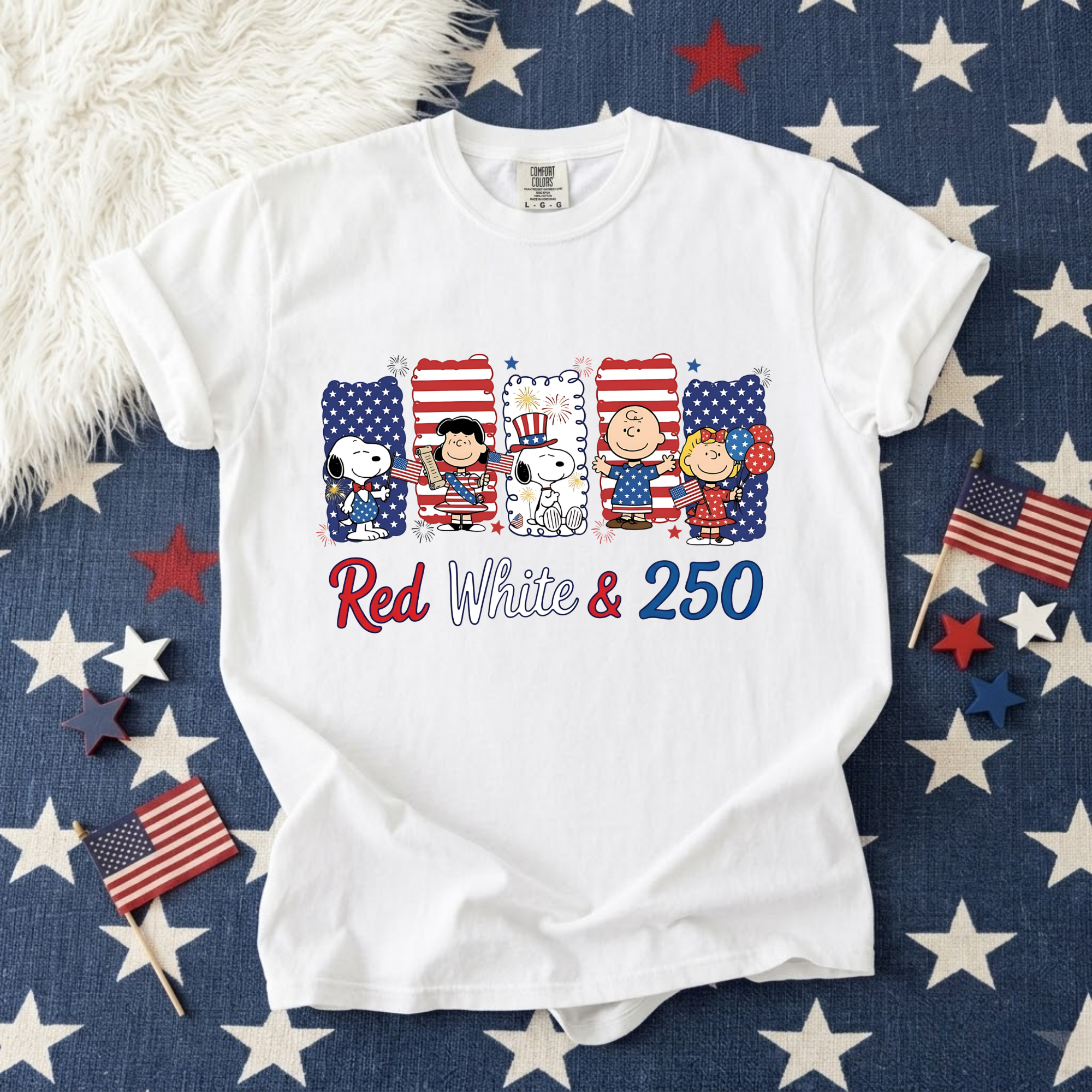 Red White and 250 Anniversary T-shirt