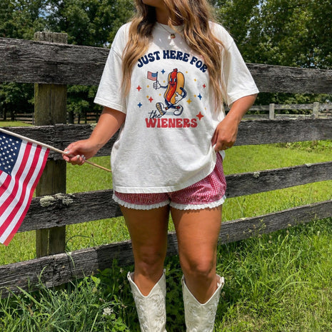 Just Here For the Wieners T-shirt