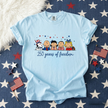 Puppy Patriotic Cartoon 250 Years T-shirt