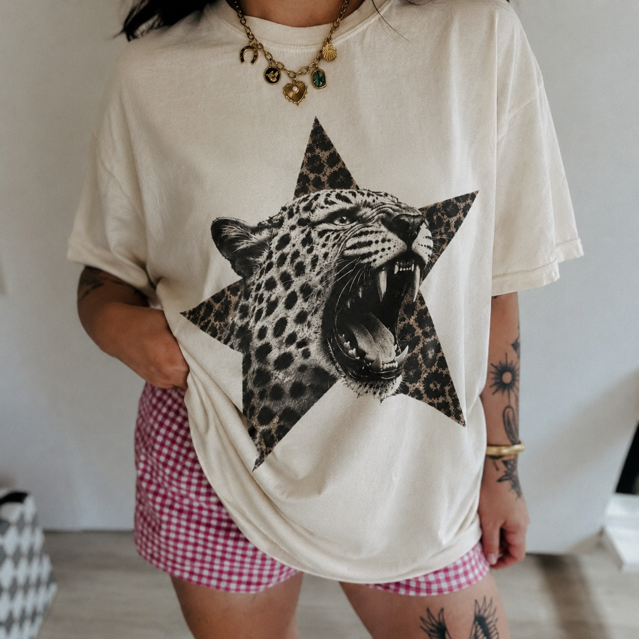 Wild Leopard Star T-Shirt