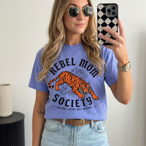 Rebel Mom Tiger Graphic Shirt