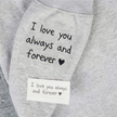 Personalized Handwriting Embroidered Sleeve Sweatshirt