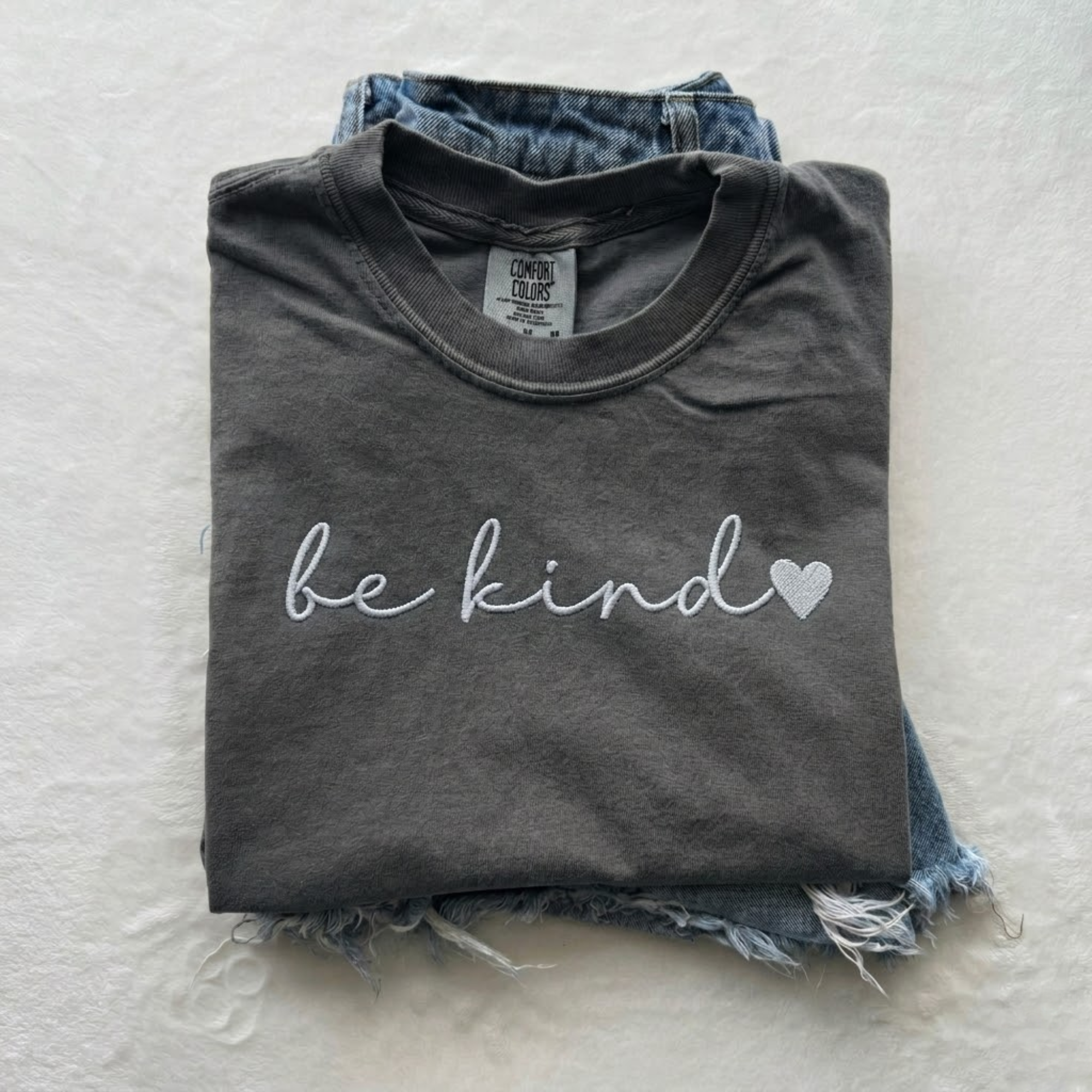 Embroidered Be Kind Comfort Colors T-shirt